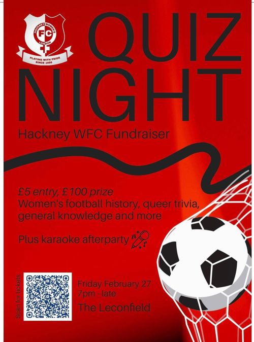 The Leconfield Pub & Kitchen - Hackney WFC Fundraiser Quiz